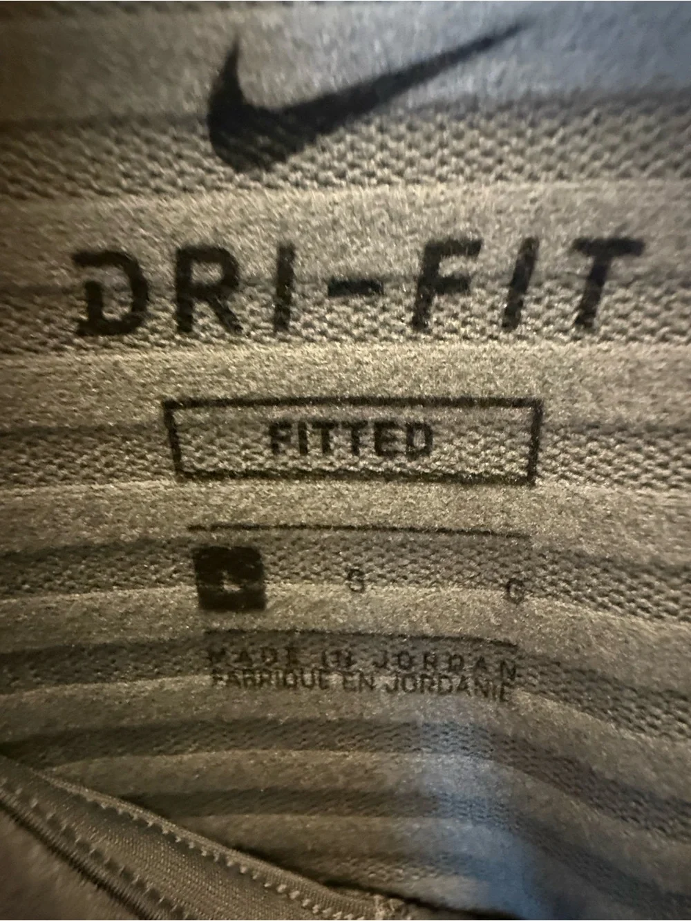 Nike Gray Half-Zip Training Top with White Swoosh